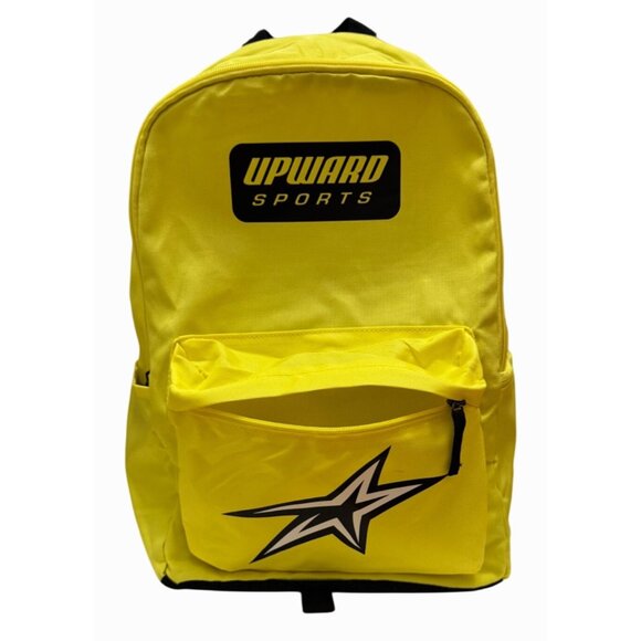 Upward Sports Backpack Yellow Lightweight Adjustable Front Zipper Pocket Unisex - Picture 1 of 10